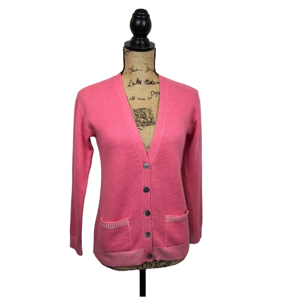 Pure Collection 100% Cashmere Cardigan Pink